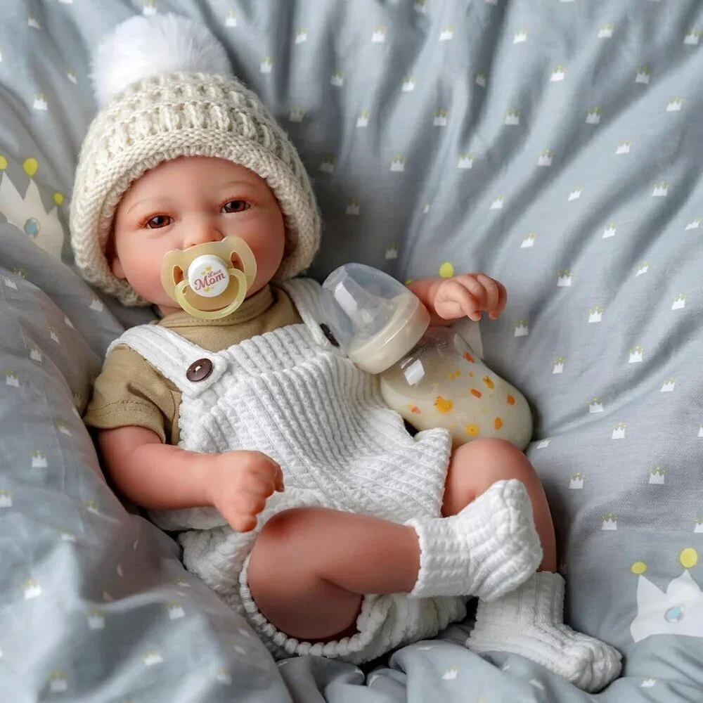 🆕17inch Soft Cloth Body Newborn Baby Dolls Poseable Limbs Sweet Smile Doll Girl